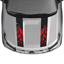 Dual Mountain Outline Hood Stripes Vinyl Decal Kit for Ford Explorer ST 2020-26_2