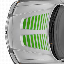 Dual Strobe Hood Stripes Vinyl Decal Set for Dodge Charger_3
