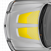 Dual Checkered Hood Stripes Vinyl Decal Set for Dodge Charger_5