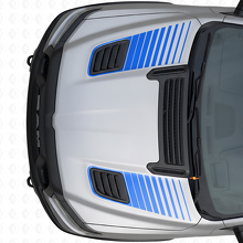 Dual Strobe Hood Vent Stripes Vinyl Decals Set for Dodge Ram Sport 2019+_2
