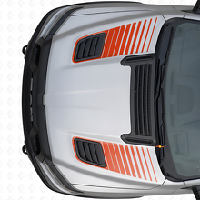 Dual Strobe Hood Vent Stripes Vinyl Decals Set for Dodge Ram Sport 2019+_4