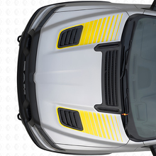 Dual Strobe Hood Vent Stripes Vinyl Decals Set for Dodge Ram Sport 2019+_5