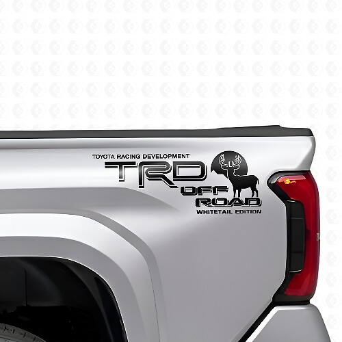 TRD Off Road Whitetail Edition Deer Side Vinyl Decals Set for Toyota Trucks