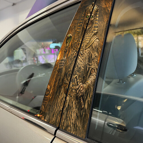 Mummy of Pharaoh Door Pillar Vinyl Decal Set
