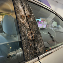 Biomechanical Face Door Pillar Vinyl Decal Set_2