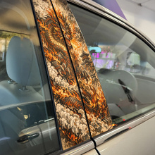 Fire Dragon Door Pillar Vinyl Decal Set_2