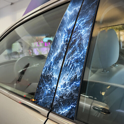 Electric Beast Door Pillar Vinyl Decal Set_1