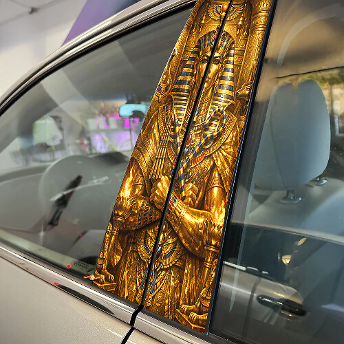 Golden Pharaoh Door Pillar Vinyl Decal Set