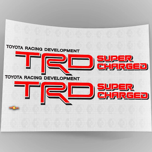 TRD Supercharged Side Vinyl Decal Pair for Toyota FJ Cruiser