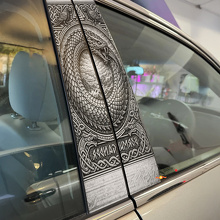 Jormungandr Serpent Door Pillar Vinyl Decal Set_2