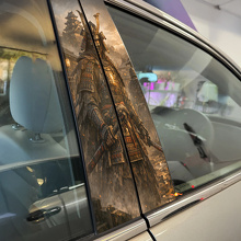 Samurai Warrior Door Pillar Vinyl Decal Set_2