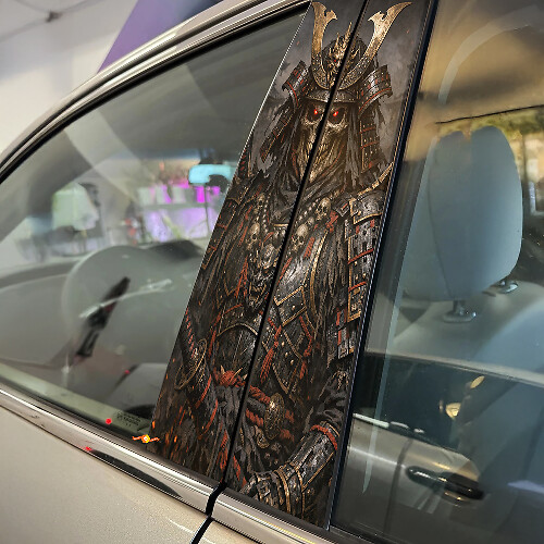 Shogun Skull Door Pillar Vinyl Decal Set