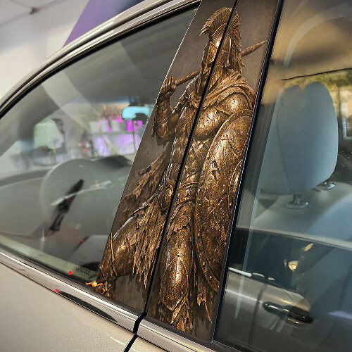 Spartan Warrior Door Pillar Vinyl Decal Set