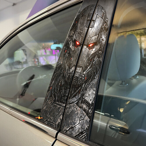 Warmachine Face Pillar Vinyl Decal Set
