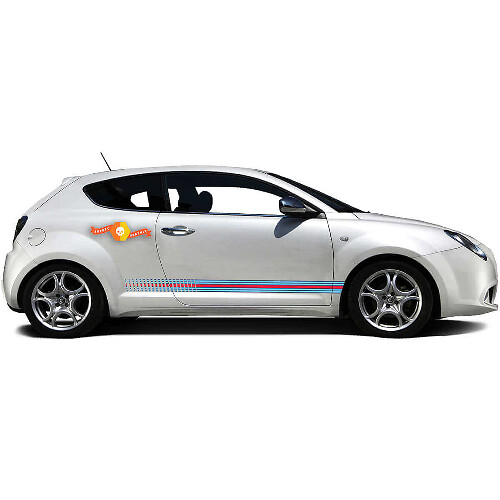 Strobe Racing Style Side Stripes Vinyl Decal Kit for Alfa Romeo