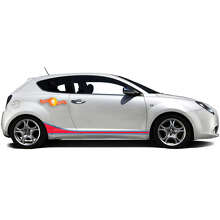 Racing Style Curved Side Stripes Vinyl Decal Kit for Alfa Romeo_4