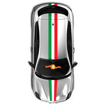 Italian Flag Over the Car Stripes Vinyl Decal Kit for Alfa Romeo_2