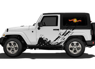 Jeep Wrangler mud splash Unlimited vinyl decals stickers Graphics JK JL