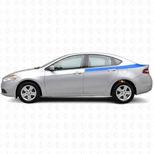 Accent Outline Rear Side Stripes Vinyl Decal Kit for Dodge Dart 2013+_2