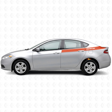 Custom Lettering Rear Side Stripes Vinyl Decal Kit for Dodge Dart 2013+_4
