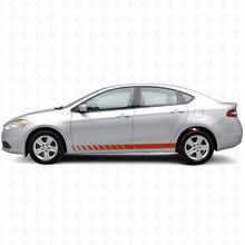 Strobe Style Rocker Panel Stripes Vinyl Decal Kit for Dodge Dart 2013+_4