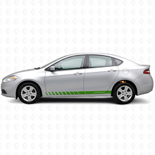 Strobe Style Rocker Panel Custom Stripes Vinyl Decal Kit for Dodge Dart 2013+_3