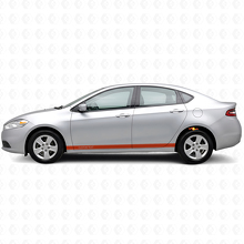 Custom Outline Door Side Stripes Vinyl Decal Kit for Dodge Dart _4