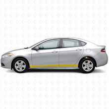 Custom Outline Door Side Stripes Vinyl Decal Kit for Dodge Dart _5