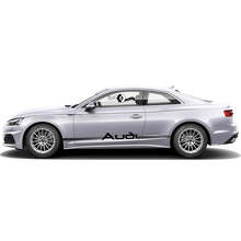 Branded Outline Side Stripes Vinyl Decal Set for for Audi A5_2