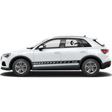 Branded Outline Side Stripes Vinyl Decal Set for for Audi Q3_4
