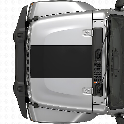 Central Wide Hood Stripe Vinyl Decal for Jeep Wrangler 2007+_1