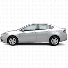 Strobe Outline Side Stripes Vinyl Decal Set for Dodge Dart 2013+_3