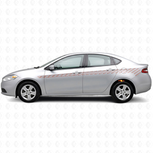 Strobe Outline Side Stripes Vinyl Decal Set for Dodge Dart 2013+_4