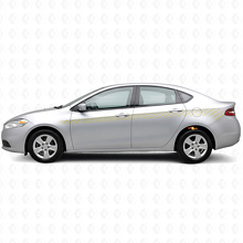 Strobe Outline Side Stripes Vinyl Decal Set for Dodge Dart 2013+_5