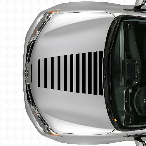 Strobe Style Hood Stripes Vinyl Decal for Toyota RAV4 2013+