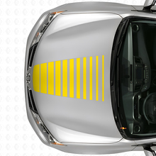 Expanding Strobe Hood Stripes Vinyl Decal for Toyota RAV4 2013+_5