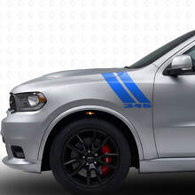 345 Dual Stripes Front Fender Vinyl Decal Kit for Dodge Durango 2011+_2