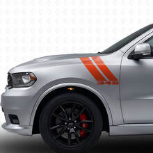 345 Dual Stripes Front Fender Vinyl Decal Kit for Dodge Durango 2011+_4