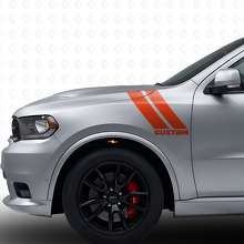 Custom Dual Stripes Front Fender Vinyl Decal Kit for Dodge Durango 2011+_4