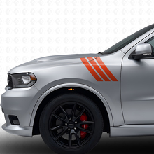Triple Stripes Front Fender Vinyl Decal Kit for Dodge Durango 2011+_4