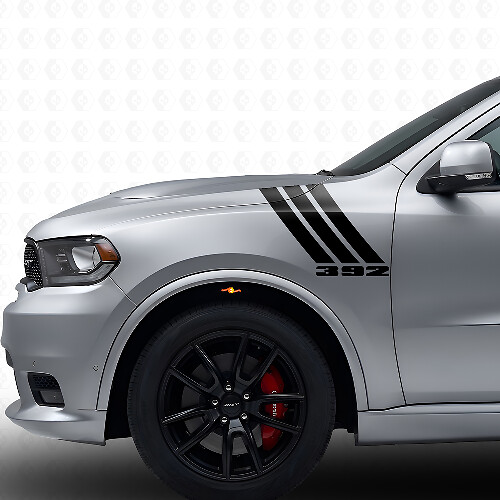 392 Triple Stripes Front Fender Vinyl Decal Kit for Dodge Durango 2011+