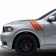 345 Triple Stripes Front Fender Vinyl Decal Kit for Dodge Durango 2011+_4