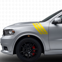 345 Triple Stripes Front Fender Vinyl Decal Kit for Dodge Durango 2011+_5