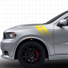 Dual Strobe Front Fender Stripes Vinyl Decal Kit for Dodge Durango 2011+_5