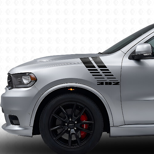392 Strobe Stripes Front Fender Vinyl Decal Kit for Dodge Durango 2011+