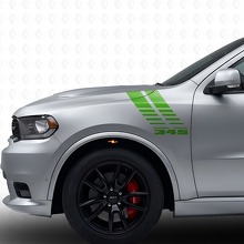 345 Strobe Stripes Front Fender Vinyl Decal Kit for Dodge Durango 2011+_3