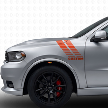 Custom Strobe Stripes Front Fender Vinyl Decal Kit for Dodge Durango 2011+_4
