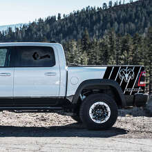 TRX Rebel Bedside Stripes Vinyl Decal Kit for Dodge Ram Rebel 2021+_4
