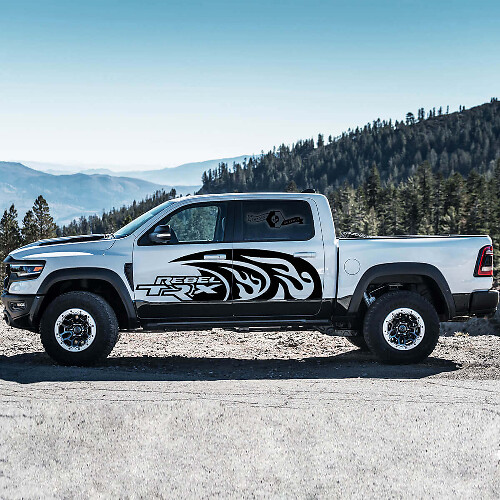 Tribal Style Flames Side Vinyl Decal Kit for Dodge Ram Rebel TRX 2021+