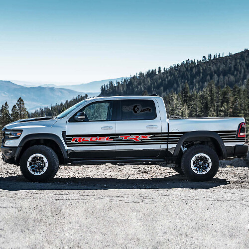 Rebel TRX Side Stripes Vinyl Decal Kit for Dodge Ram Rebel TRX 2021+